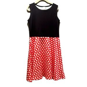 Minnie Mouse Style Polka Dot Dress Costume Girl’s Size Large